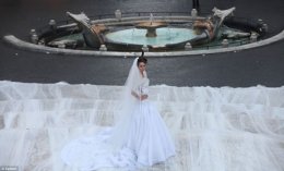 دراز ترین تور لباس عروس جهان ,کرج ,عجیب ترین لباس عروس ,زشت ترین تور لباس عروس,کرج, خفن ترین تور لباس عروس ,کرج ,تهران ,کرج